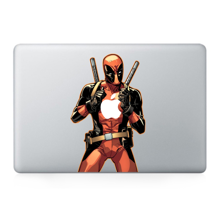 Deadpool MacBook Farbe Aufkleber